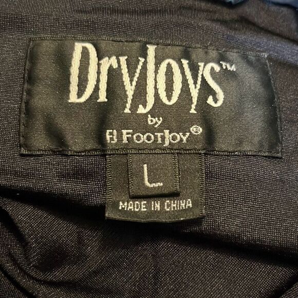 DryJoys by FootJoy Green Houndstooth 1/2 Zip Rain, Wind Golf Jacket L New - Picture 6 of 9